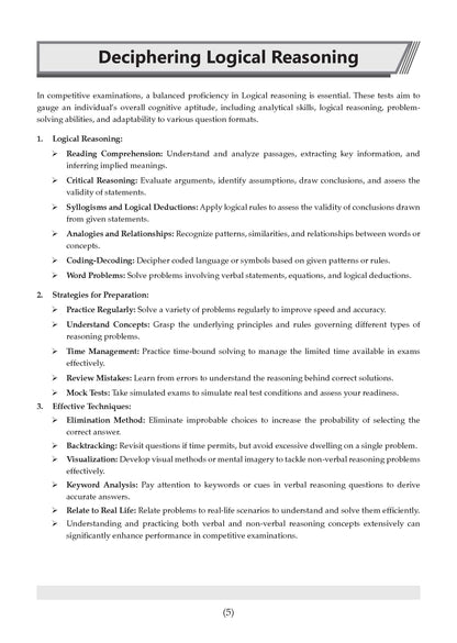 Objective Logical Reasoning for All Competitive Exams English Medium | Chapter-wise & Topic-wise with 700+ Previous Years Questions | SSC, Banking, RRB, Defence, LIC | Latest Edition