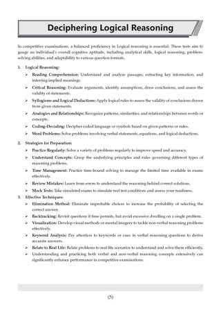Objective Logical Reasoning For All Competitive Examinations | SSC, Defence, Banking, LIC, RRB, CAT & Other Important Exams