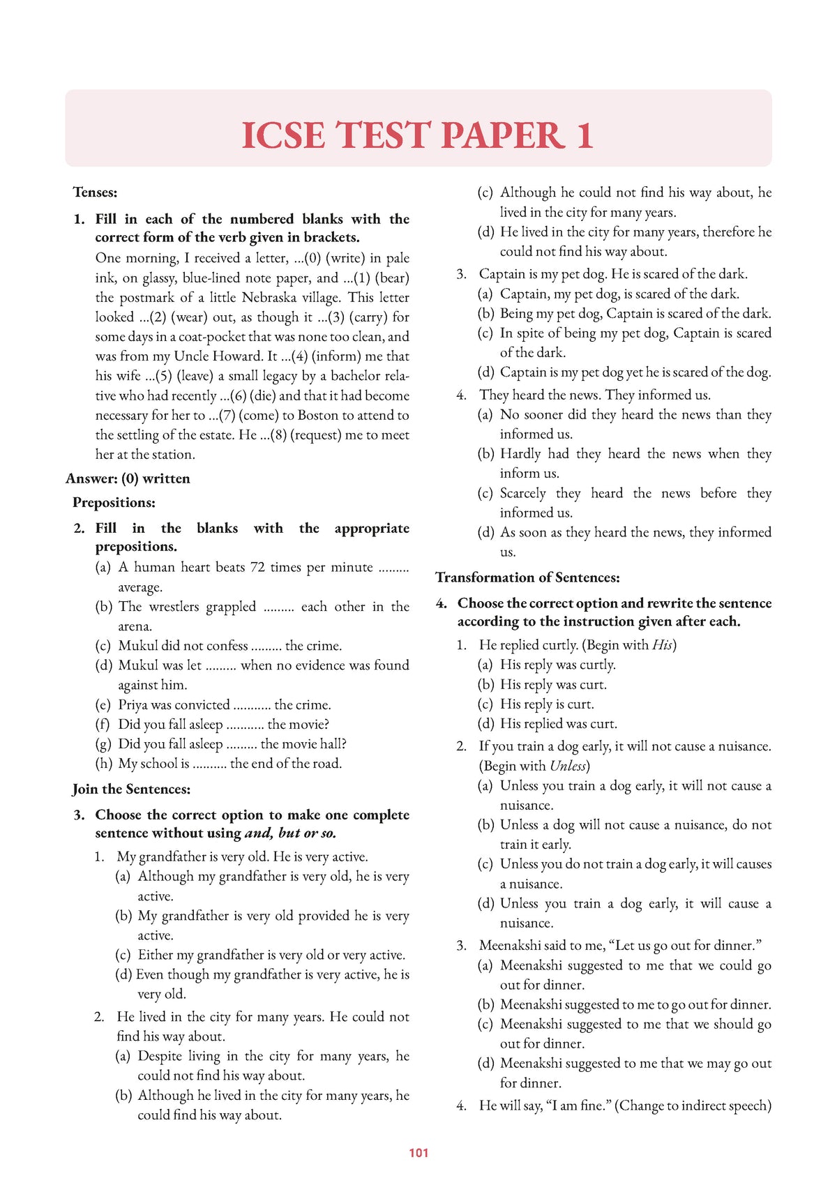 Grammatically Yours: The Best English Grammar Book for ICSE & ISC students by Sudhir Sahasranaman