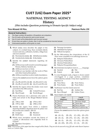 NTA CUET (UG) 10 Mock Test Papers History For 2026 Exam (Section –II) (as per latest 27 Dec., notification) | 500+ MCQs for Practice | Includes 2025 Paper- fully solved | With Oswaal AI