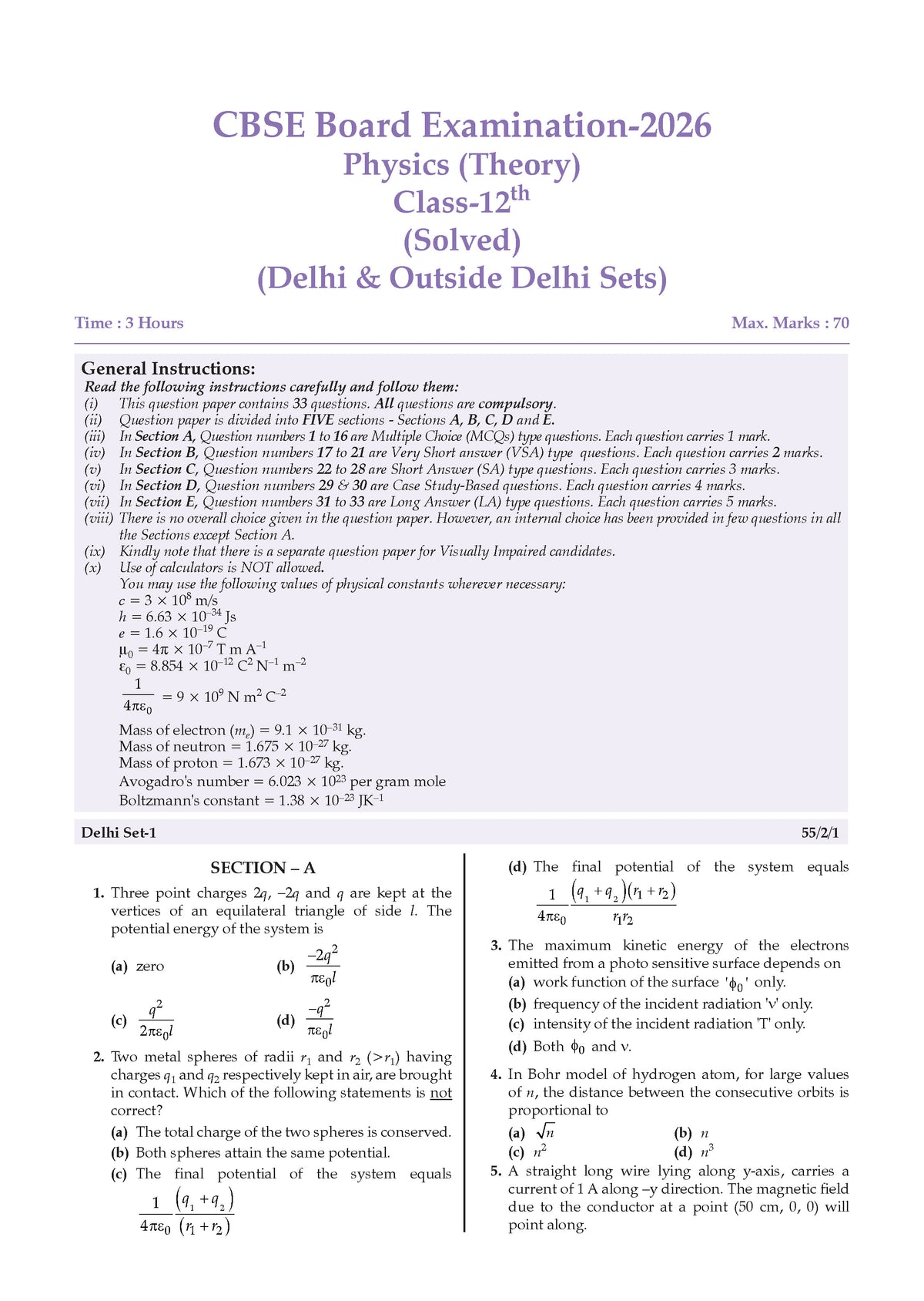 CBSE Xcellence 95+ | Class 12: Physics | Includes 2026 Board Paper | Mind Map, Revision Notes and Mnemonics | For 2027 Exam