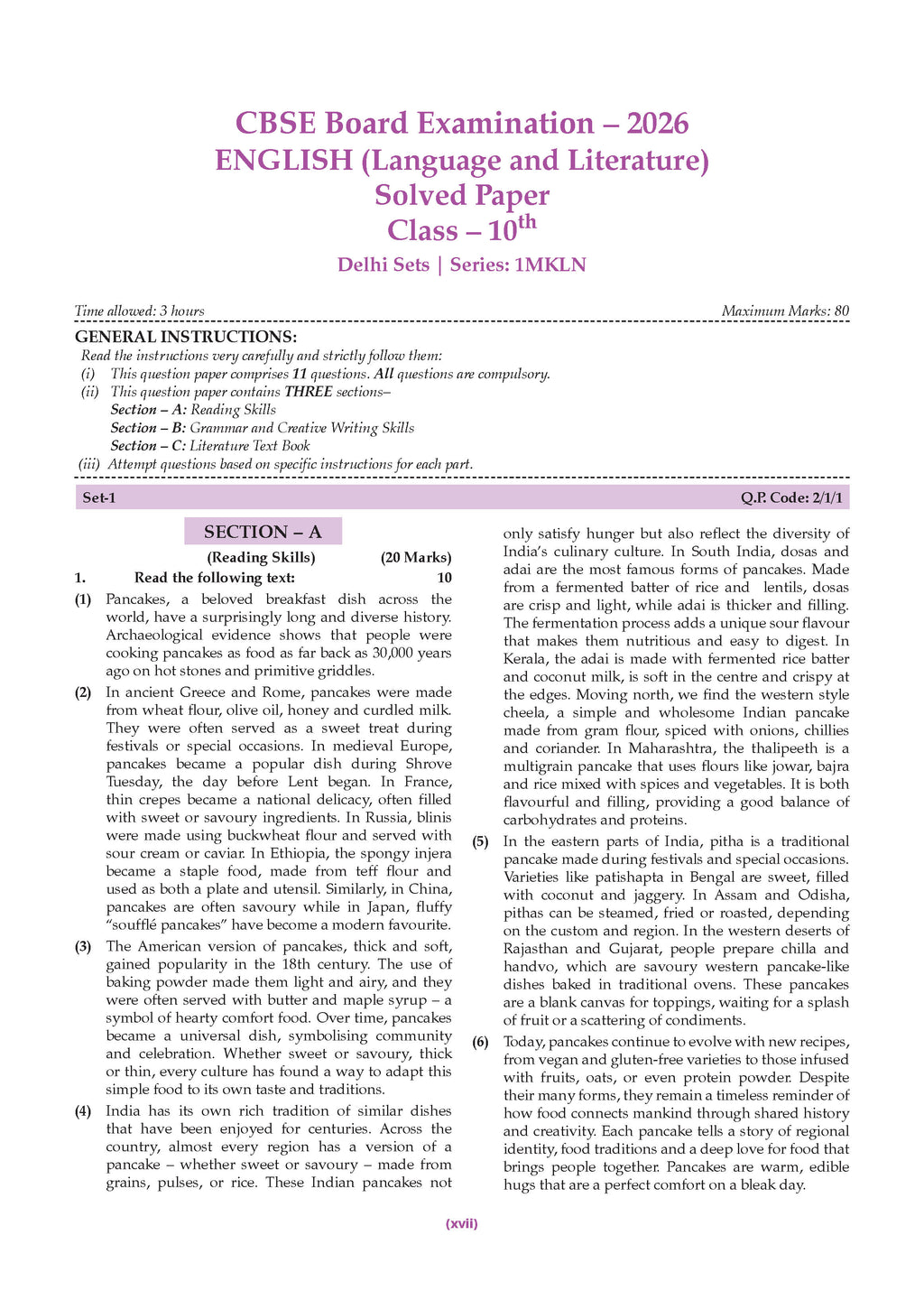 CBSE Question Bank for Class 10 English Language & Literature ...