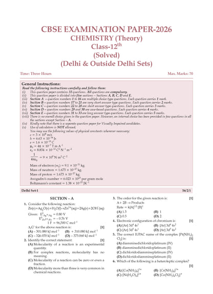 CBSE Xcellence 95+ | Class 12: Chemistry | Includes 2026 Board Paper | Mind Map, Revision Notes and Mnemonics | For 2027 Exam