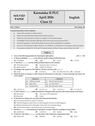Karnataka II PUC Chapter-wise & Topic-wise Question Bank Class 12 English | 1550+ Questions | Revision Notes, Mind Maps, Mnemonics | Fully Solved PYQs (2026–2017) | 2027 Board Exam | oswaal.ai