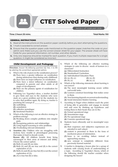 Oswaal CTET 19 Previous Years Solved Papers 2013-2025 | Paper 1(Classes 1-5) & Paper 2(Classes 6-8) | English Medium | CPD, Maths, Social Science, EVS, English & Hindi | Includes Feb 2026 Solved Paper