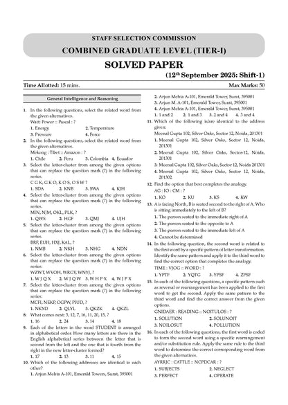 Oswaal SSC 15 Years Question Bank English Medium Set of 4 | Maths, English, GS & Reasoning 15000+ MCQs Tier-1 | SSC CGL, CHSL, MTS, CPO | Previous Years 2011-2025 | For 2026 Exam