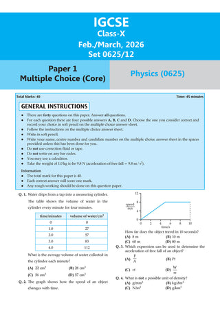 Oswaal IGCSE Topical Past Solved Papers | Physics Vol. 1 (0625) | For 2027 Exam | With Oswaal AI