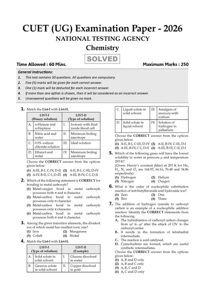 Oswaal NTA CUET (UG) Chapter-wise Solved Papers Question Bank | English, Physics, Chemistry, Biology & General Test | Set of 5 Books | With Solved Paper 2026 | For 2027 Exam | With Oswaal AI
