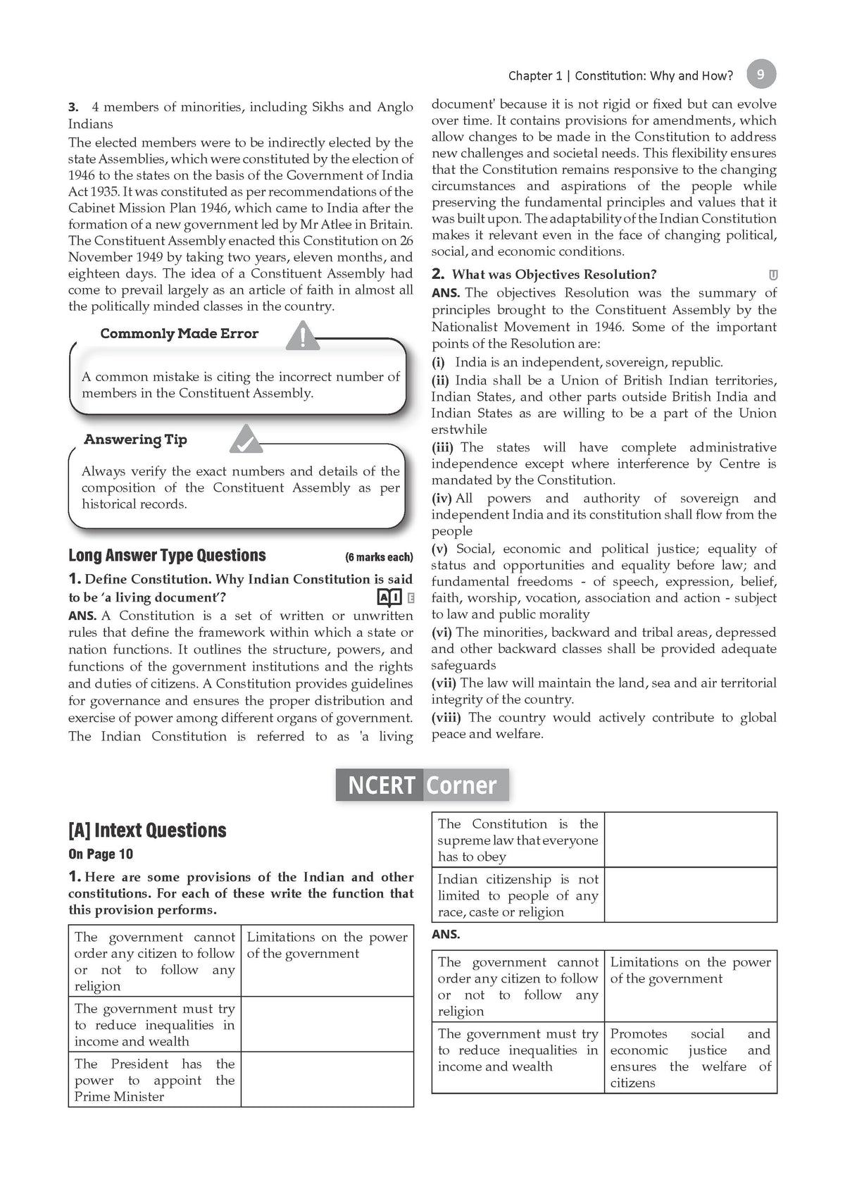 CBSE Class 11 Political Science Question Bank | Chapter & Topic-wise Solved Papers (2017-2026) | Based on Latest Syllabus (April 2026) | Includes 2026 Papers | For 2027 Exam