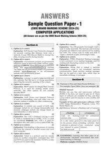 CBSE Sample Question Papers Class 10 Computer Applications Book (For 2025 Exam)