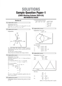 CBSE Sample Question Papers Class 10 Mathematics Basic Book (For 2025 Exam)