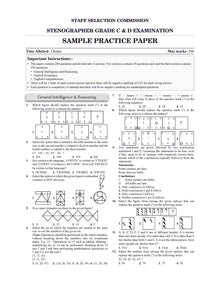 SSC (Staff Selection Commission) | Stenographer Grade C & D | 17 Previous Solved Papers | Year-wise | 2017 to 2024 | For 2025 Exam