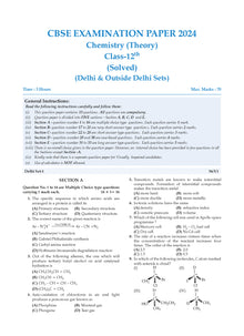 CBSE Question Bank Chapterwise and Topicwise SOLVED PAPERS Class 12 Chemistry For Exam 2026