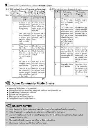 NCERT Exemplar (Problems - Solutions) Class 12 Biology Book For Latest Board Exam