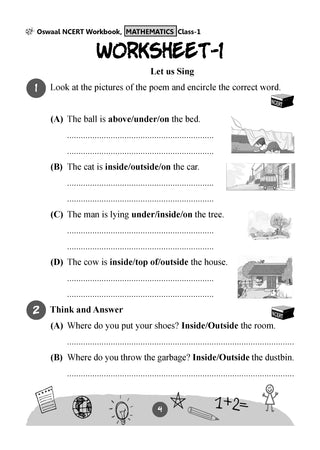 NCERT Mathematics Joyful Textbook and Workbook For Class 1 | Updated NCERT Pattern | Includes Mind Maps & Revision notes | Teachers Manual (Set of 2 books)