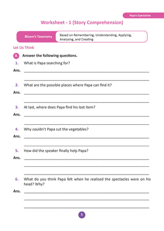 One for All Workbook Class 5 English | 50+ Concept-wise Perforated Worksheets | Based on NCERT Santoor | NEP 2020 & NCF 2023 Aligned | For CBSE & English Medium Boards | Builds Concept Clarity & Scientific Skills