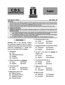 CDS (Combined Defence Services) 14 Solved Papers Year-wise 2018-2024 (II) | English | For 2025 Exam