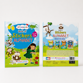 Lil Legends Books of Stickers Animals and Alphabets | Set of 2 for Age 3+ | Learn ABC and Counting With Fun Activities | Educational Workbook | For Toddlers/Nursery/LKG