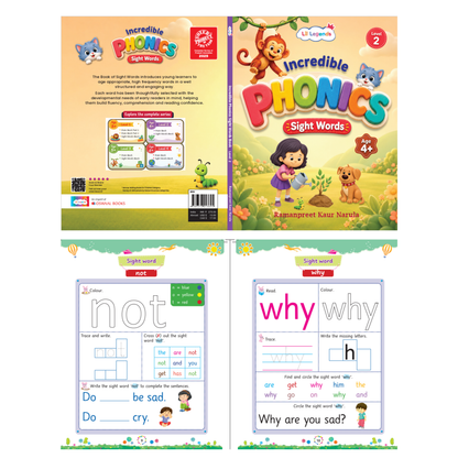 Incredible Phonics for Starters Bundle – 5 Books | Level 1 & 2 Phonics Main Books + Sight Words | Early Reading, Letter Sounds & Word Skills | Learning Books for Ages 3–4+