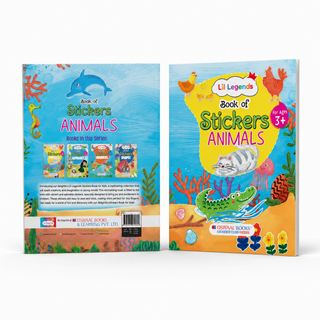 Lil Legends Books of Stickers Animals and Shapes | Set of 2 For Age 3+ | Learn Animal Names and Shapes With Fun Activities | Educational Workbook For Toddlers | For Nursery/LKG