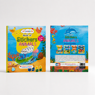 Lil Legends Books of Stickers Animals and Numbers | Set of 2 for Age 3+ | Learn Animal Names and ABC With Fun Activities | Educational Workbook | For Toddlers/Nursery/LKG