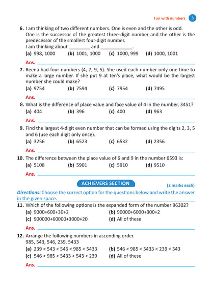 Oswaal One For All Olympiads Workbook Class 3 Maths | Questions for SOF IMO & Other Olympiad Exams 2026 | With Sample Practice Papers & Oswaal.AI