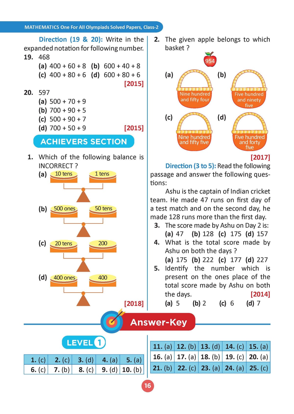 One For All Olympiad Chapter-wise Previous Years's Solved Papers, Prep-Guide Class 2 (Set of 2 Books) Maths & Science For 2026 Exam