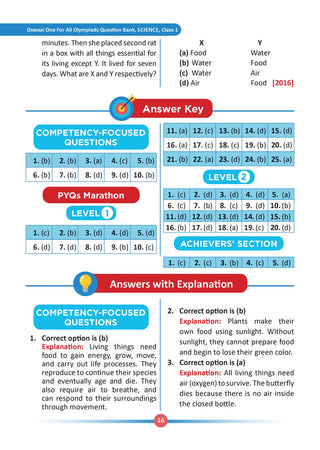 One For All Olympiads Class 1 Science Prep-Guide Book | Chapter-wise Previous Years' Solved Papers | Questions for SOF NSO & Other Olympiad Exams 2026 | With Sample Practice Papers & Oswaal.AI