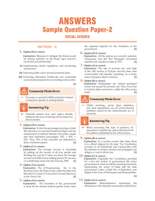 CBSE Sample Question Papers Class 10 Social Science Book (For 2025 Exam)