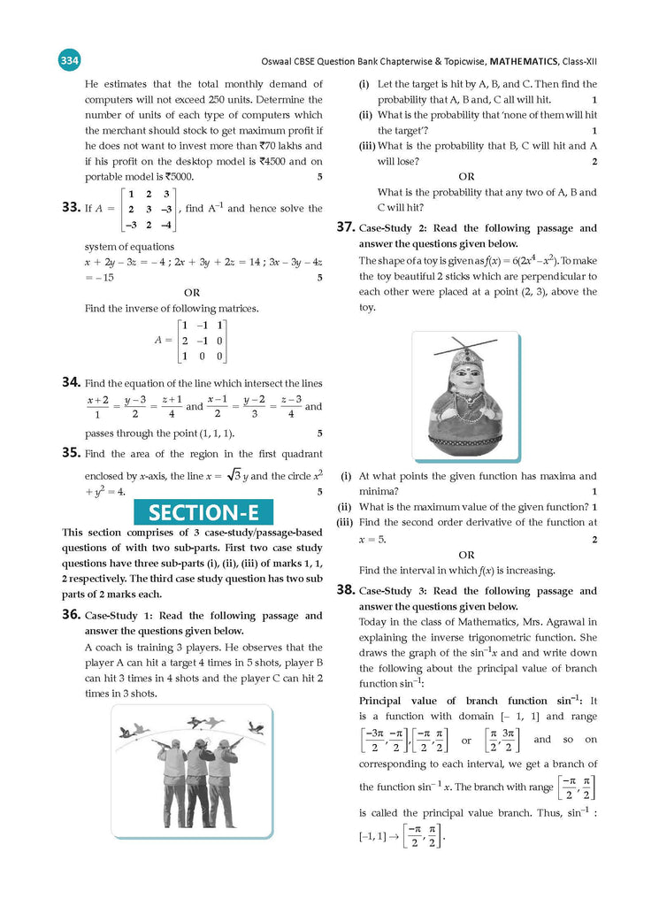 CBSE Question Bank Chapterwise and Topicwise SOLVED PAPERS Class 12 Mathematics For Exam 2026