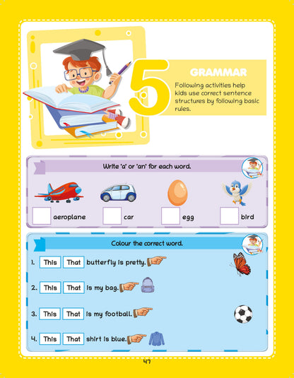 Lil Legends Brain, Maths & English Activity Book Set (3 Books) | 750+ Fun Exercises for Kids (Age 5+) | Tracing, Logical Thinking & Language Skills - Oswaal Books