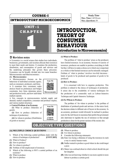 Oswaal NTA CUET (UG) Chapter-wise Solved Papers Question Bank | Economics | PYQs (2022 – 2026) NCERT aligned MCQs | With Solved Paper 2026 | For 2027 Exam | With Oswaal AI
