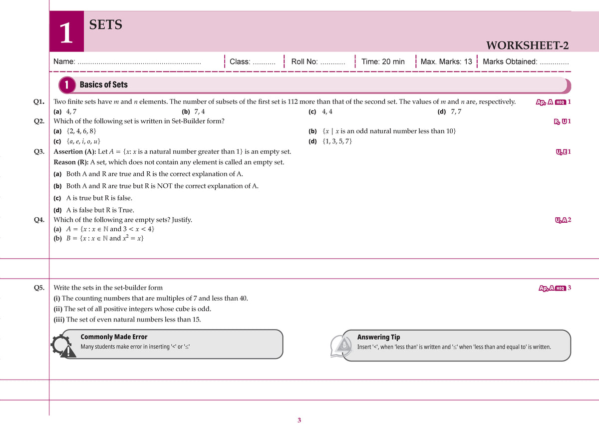 CBSE Workbook Class 9 Mathematics at Advance Course | aligned with NCERT | Perforated Worksheets for Practice with Competency Based questions | NEP 2020 + NCF-SE 2023 | 2027 Exam