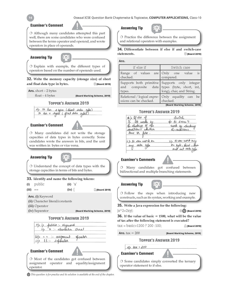 ICSE Question Bank Chapterwise & Topicwise Solved Papers Class 10 Computer Applications For 2026 Exam