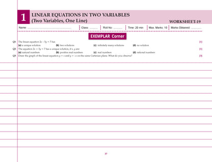 Oswaal CBSE Workbook Class 9 Mathematics Part-1, Part-2 & Advanced Level| aligned with NCERT Ganita Manjari (Set of 3 Books) | Perforated Worksheets for Practice with Competency Based questions