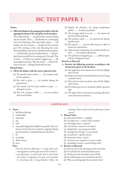 Grammatically Yours: The Best English Grammar Book for ICSE & ISC students by Sudhir Sahasranaman