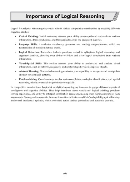 Objective Logical Reasoning for All Competitive Exams English Medium | Chapter-wise & Topic-wise with 700+ Previous Years Questions | SSC, Banking, RRB, Defence, LIC | Latest Edition