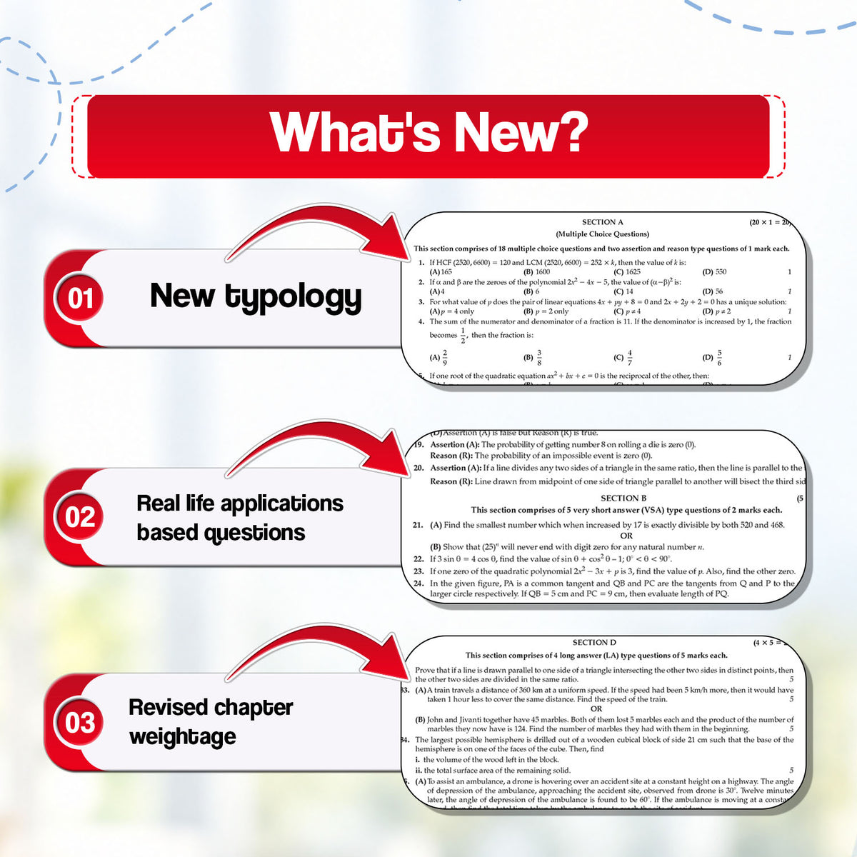 CBSE 15 Sample Question Papers Class 10 Board Exam Mathematics Basic 2026-27 based on latest CBSE SQP dated (21 Sep 2026) | New Questions Typologies With Oswaal AI