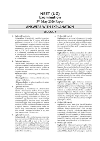 NEET 39 Years’ Chapter-wise & Topic-wise Question Bank-Biology (1988-2026) |3rd May 2026 Paper Fully Solved | With Revision Notes, Mind Maps & Mnemonics | Oswaal AI