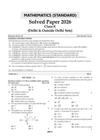 CBSE 10 Previous Years Papers | Year-wise: Solved Papers (2017-2026) for Class 10 | Includes 2026 Papers (Delhi & Outside Delhi)- fully solved | NCERT & Competency-based questions | For 2027 Exam