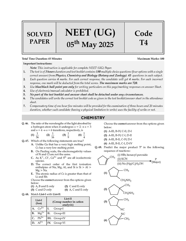 NEET (UG) 38 Years' Chapter-wise & Topic-wise Solved Papers Chemistry |(1988-2025) | For 2026 Exam