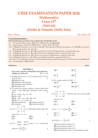 CBSE Class 12 Mathematics Question Bank | Chapter & Topic-wise Solved Papers (2017-2026) | Based on Latest Syllabus (April 2026) | Includes 2026 Papers | For 2027 Exam