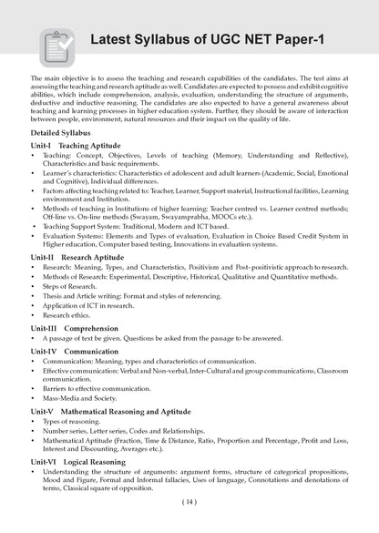 NTA UGC NET / JRF / SET Paper-1 | 15 Mock Test Papers | Teaching & Research Aptitude (Compulsory) | (For 2026 Exam)