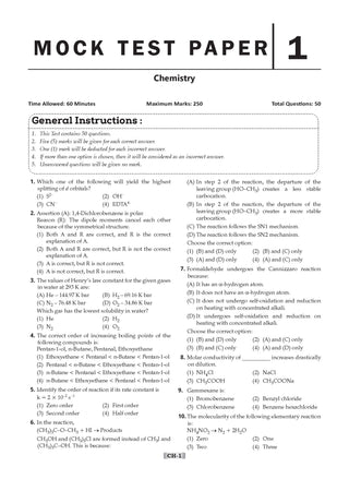 NTA CUET (UG) 10 Mock Test Papers Chemistry For 2026 Exam (Section –II) (as per latest 27 Dec., notification) | 500+ MCQs for Practice | Includes 2025 Paper- fully solved | With Oswaal AI