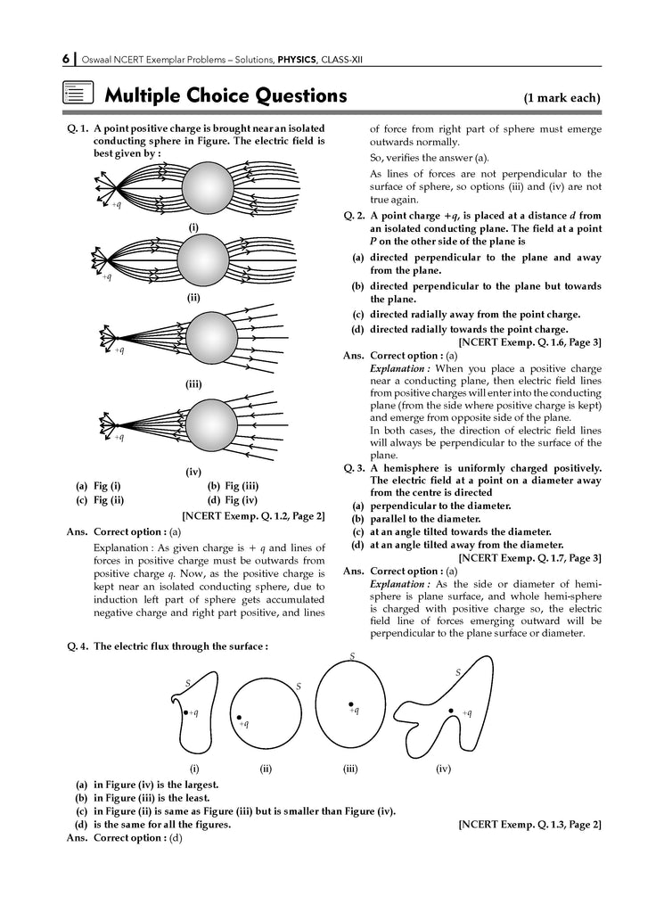 NCERT Exemplar (Problems - Solutions) Class 12 Physics Book For Latest Board Exam