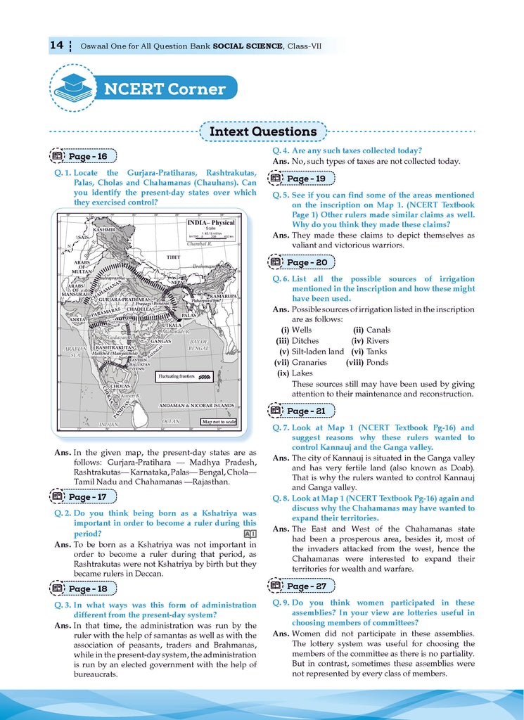 One For All Question Bank NCERT & CBSE, Class-7 Social Science (For Latest Exam)