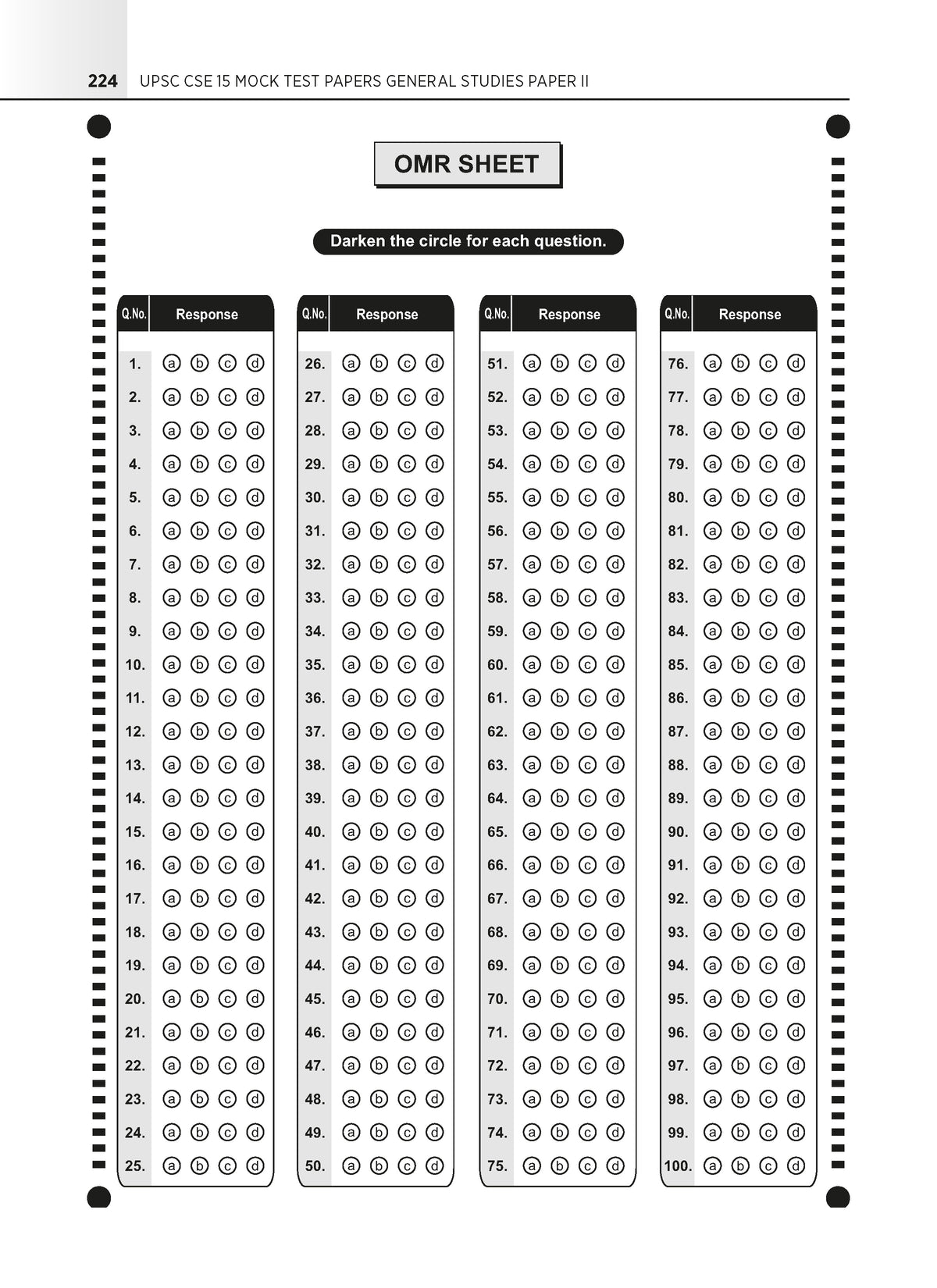 UPSC CSE Prelim 15 Mock Test Papers General Studies Paper-II (CSAT) - Oswaal Books