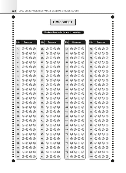 UPSC CSE Prelim 15 Mock Test Papers General Studies Paper-II (CSAT) - Oswaal Books