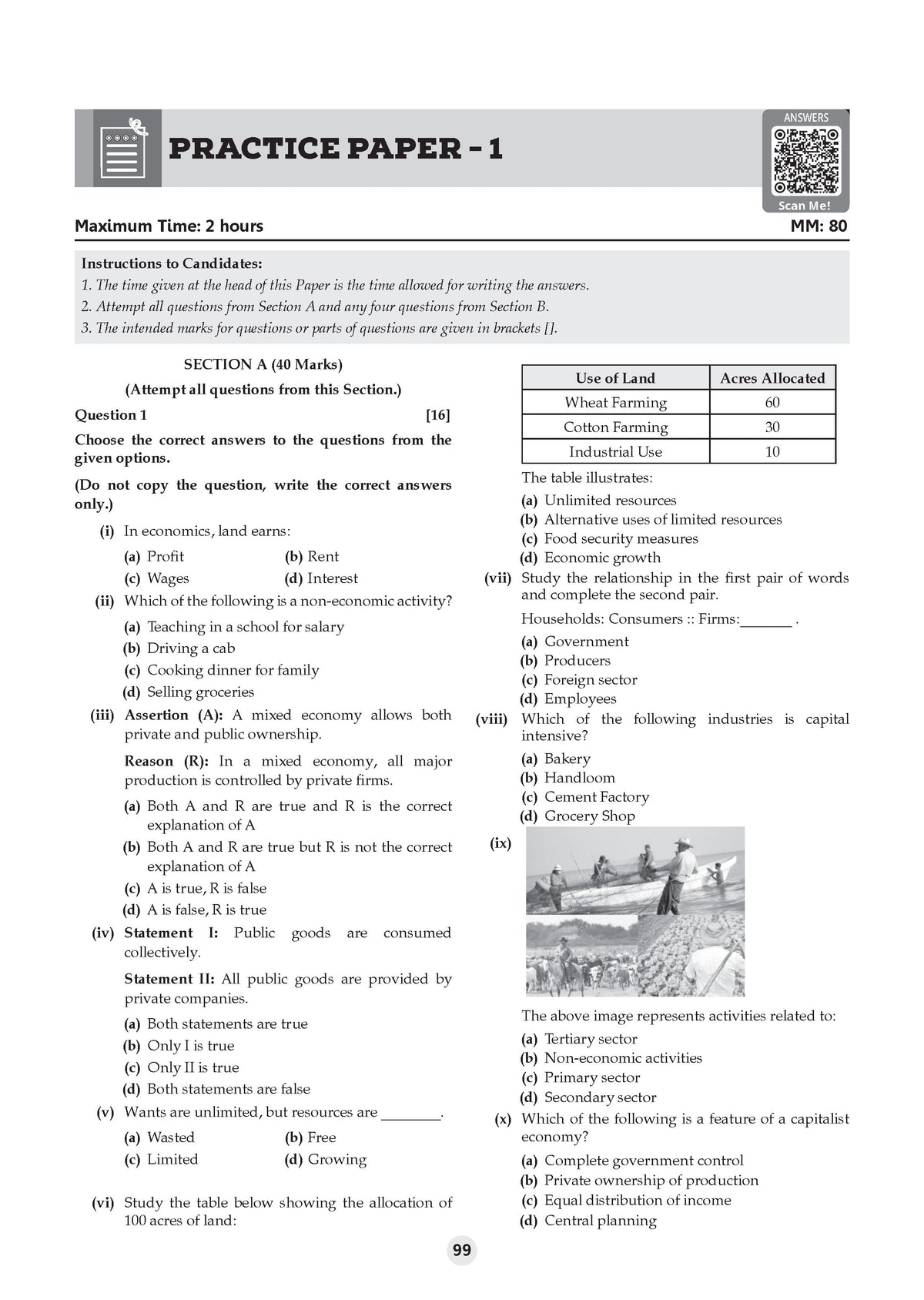 ICSE Question Bank Economics Class 9 For 2027 Exam | Chapter-wise & Topic-wise Revision Notes | Competency-focused Questions | Aligned with latest Syllabus & Exam Pattern