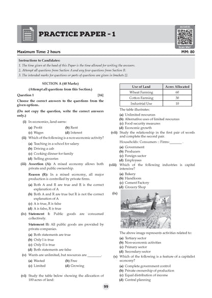 ICSE Question Bank Economics Class 9 For 2027 Exam | Chapter-wise & Topic-wise Revision Notes | Competency-focused Questions | Aligned with latest Syllabus & Exam Pattern